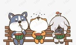 吃瓜卡通动物